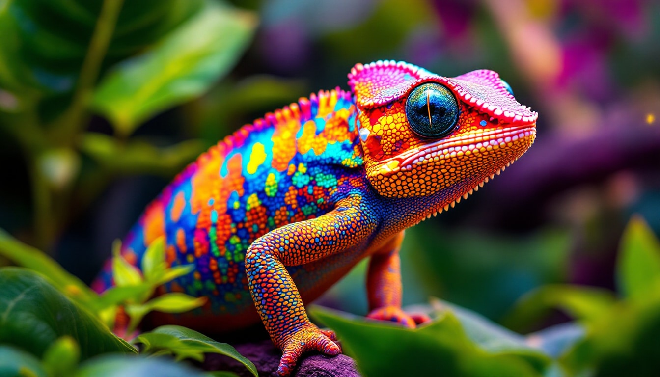 découvrez les caractéristiques uniques du caméléon panthère et apprenez à le distinguer des autres espèces de caméléons. explorez les fascinantes palettes de couleurs que cet animal peut arborer et plongez dans le monde captivant de cette créature emblématique.